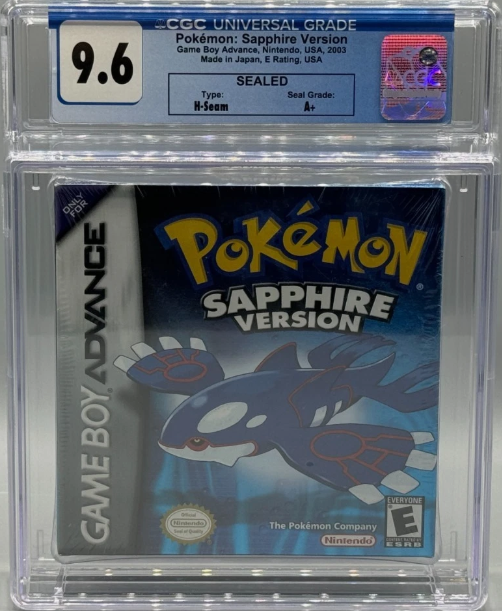 Pokemon Sapphire Version Nintendo Game Boy Advance Sealed New CGC 9.6 A+ Graded